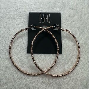 INC Rose Gold Hoop Earrings